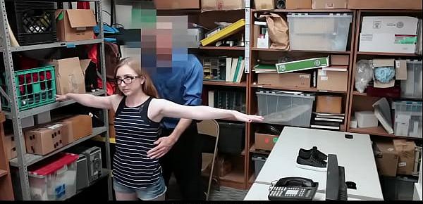  Teen Caught Stealing in Hidden Camera and Fucked in Security Office